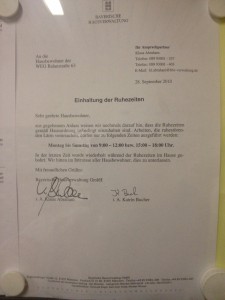 Einhaltung Ruhezeiten